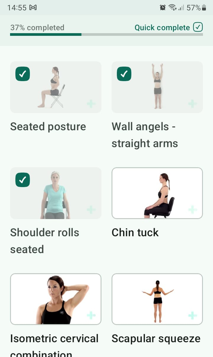 Online exercise program CANS (complaints of arm, neck and/or shoulder)
