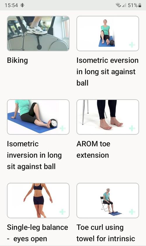 Online exercise program Posterior ankle impingement