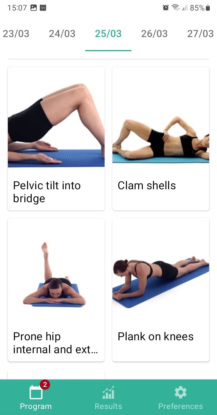 Online exercise program Greater trochanteric pain syndrome